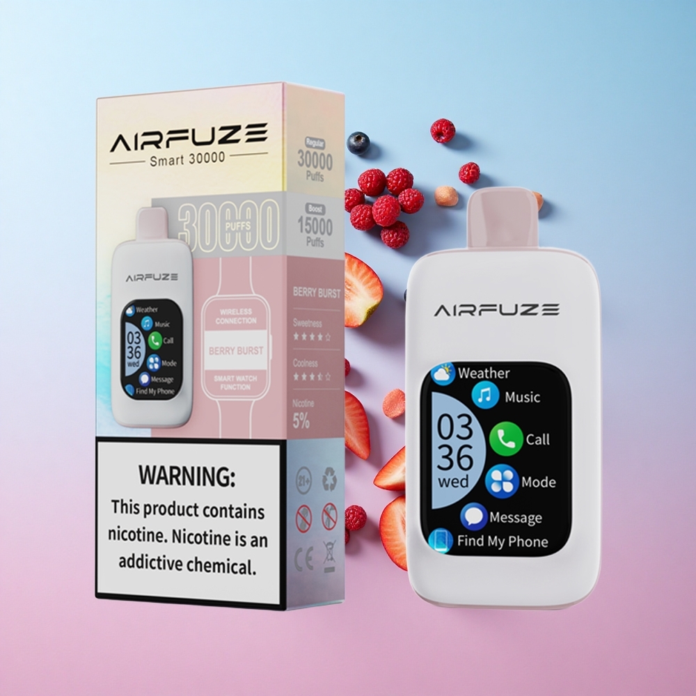 AirFuze Smart 30000 Puffs Jednokratna Vape Bobica Eksplozija 2.01\" TFT ekran s osjetljivim dodirom Croatia Vape Wholesale