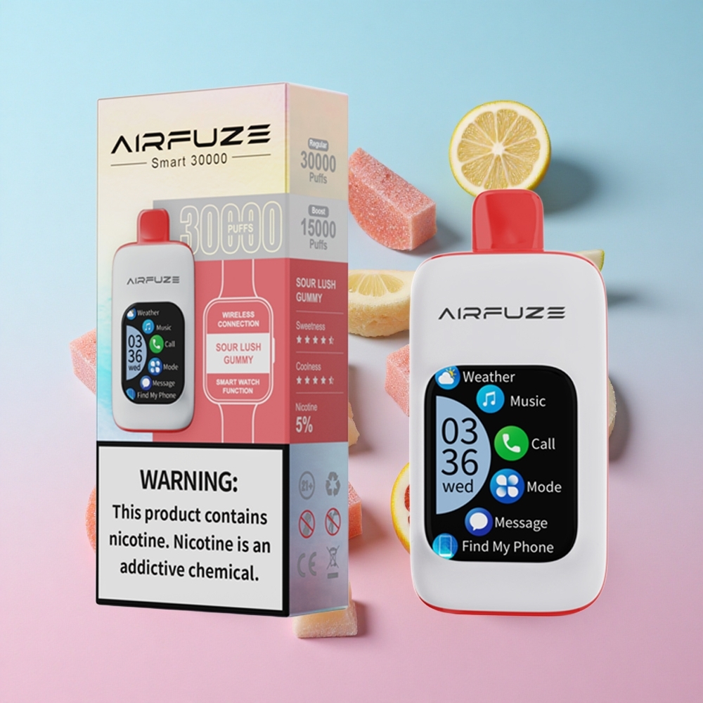 AirFuze Smart 30000 Puffs Jednokratna Vape Kiseli Gumeni Bombon Tip-C punjač & 900mAh baterija Croatia Vape Wholesale