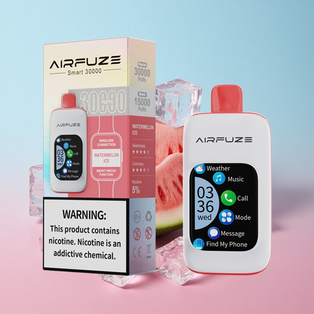 AirFuze Smart 30000 Puffs Jednokratna Vape Ledenica Lubenica 900mAh baterija Type-C punjenje Croatia Vape Wholesale
