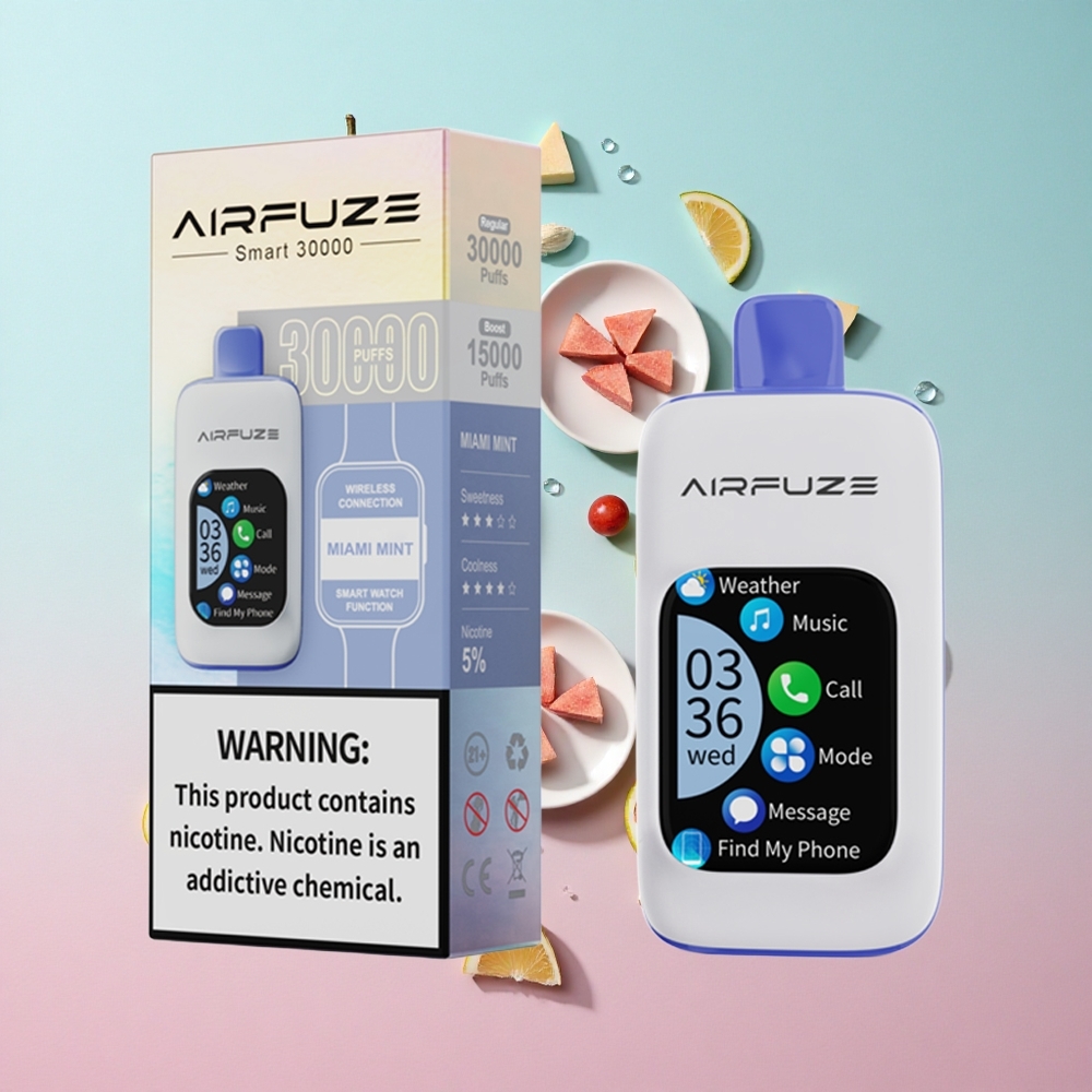 AirFuze Smart 30000 Puffs Jednokratna Vape Miami Meta (Menta) Croatia Vape Wholesale