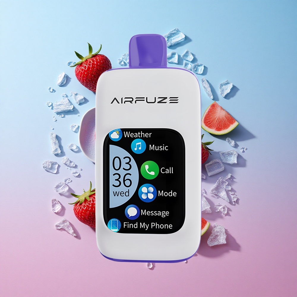 AirFuze Smart 30000 Puffs Jednokratna Vape Plavi Razz Led Tip-C punjač Croatia Vape Wholesale