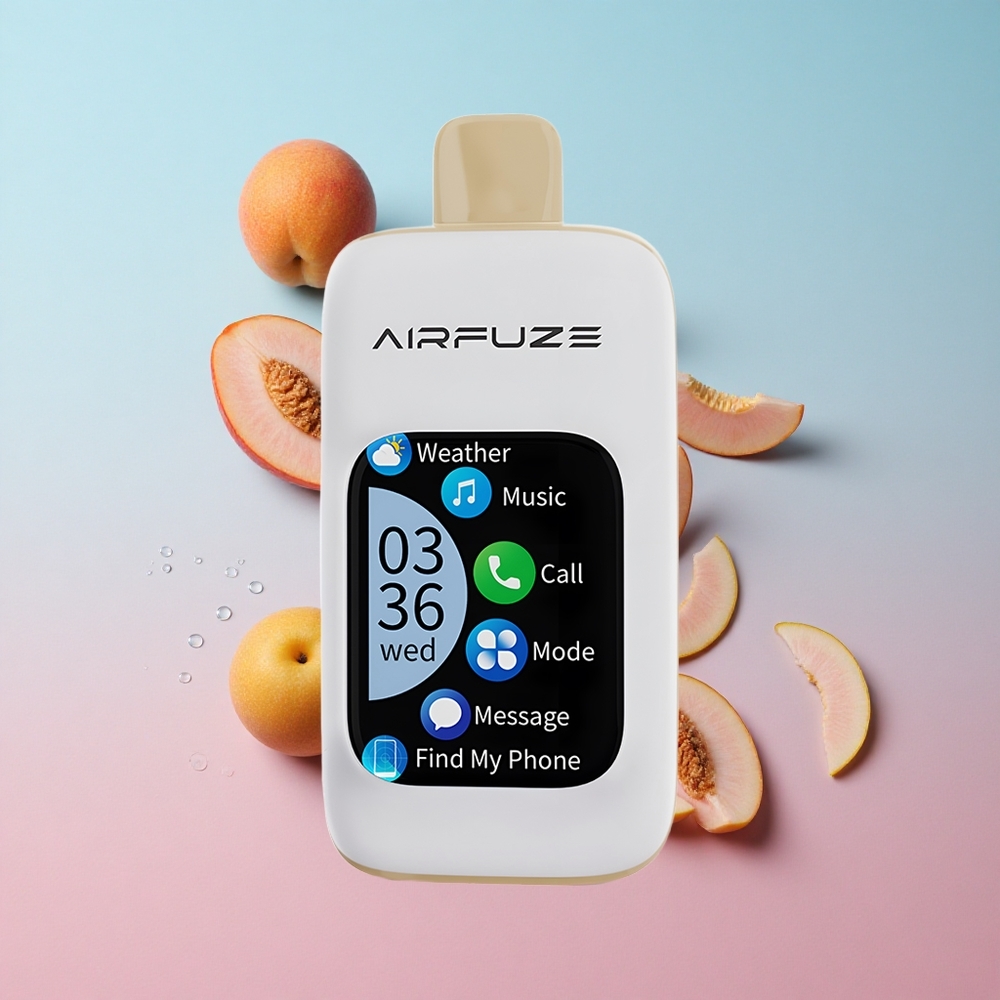 AirFuze Smart 30000 Puffs Jednokratna Vape Sočna Breskva 5% Nikotina 900mAh Type-C Croatia Vape Wholesale