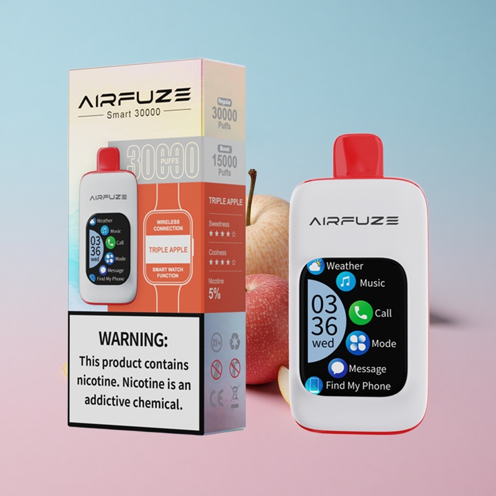 AirFuze Smart 30000 Puffs Jednokratna Vape Trojna Jabuka 900mAh Type-C Croatia Vape Wholesale