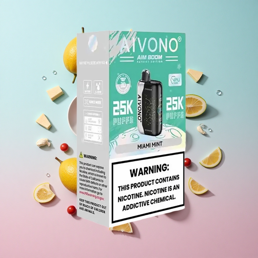 Aivono AIM BOOM 25000 Puffs Jednokratna Vape Miami Metvica 28ml Kapacitet E-Tečnosti Croatia Vape Wholesale