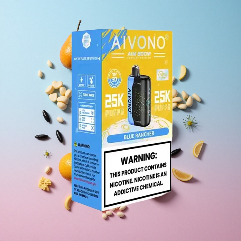 Aivono AIM BOOM 25000 Puffs Jednokratna Vape Plavi Rancher 28ml E-Liquid Croatia Vape Wholesale