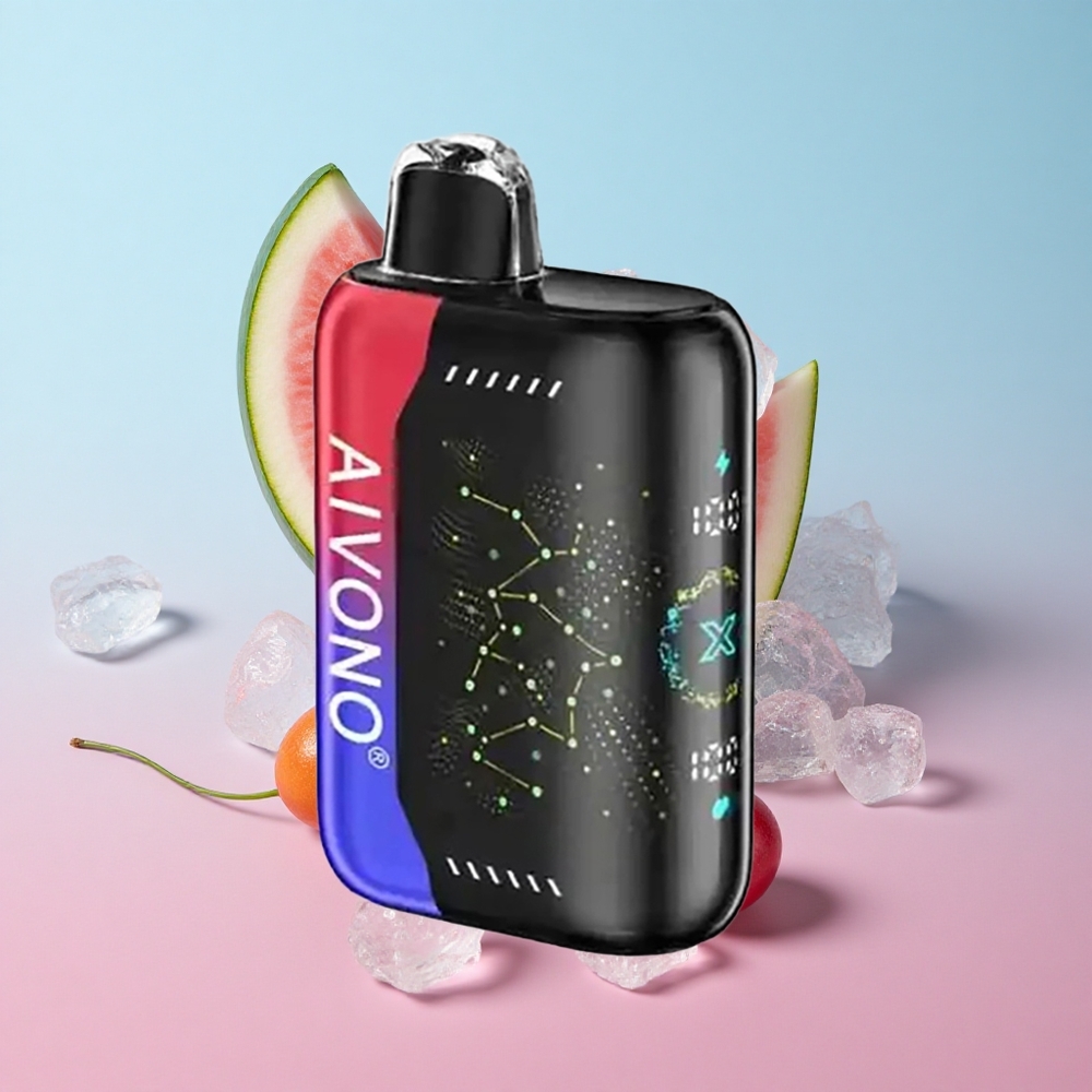 Aivono AIM BOOM 25000 Puffs Ledena Lubenica-Trešnja 28ml Kapacitet E-Tekućine Croatia Vape Wholesale