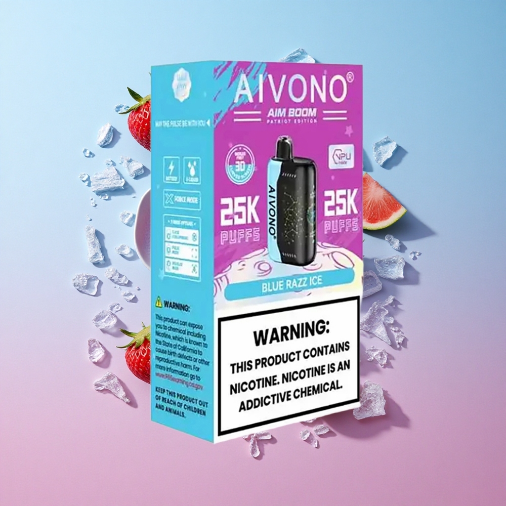 Aivono AIM BOOM 25000 Puffs Plava Malina Led Aroma 28ml Kapacitet E-Tekućine Croatia Vape Wholesale