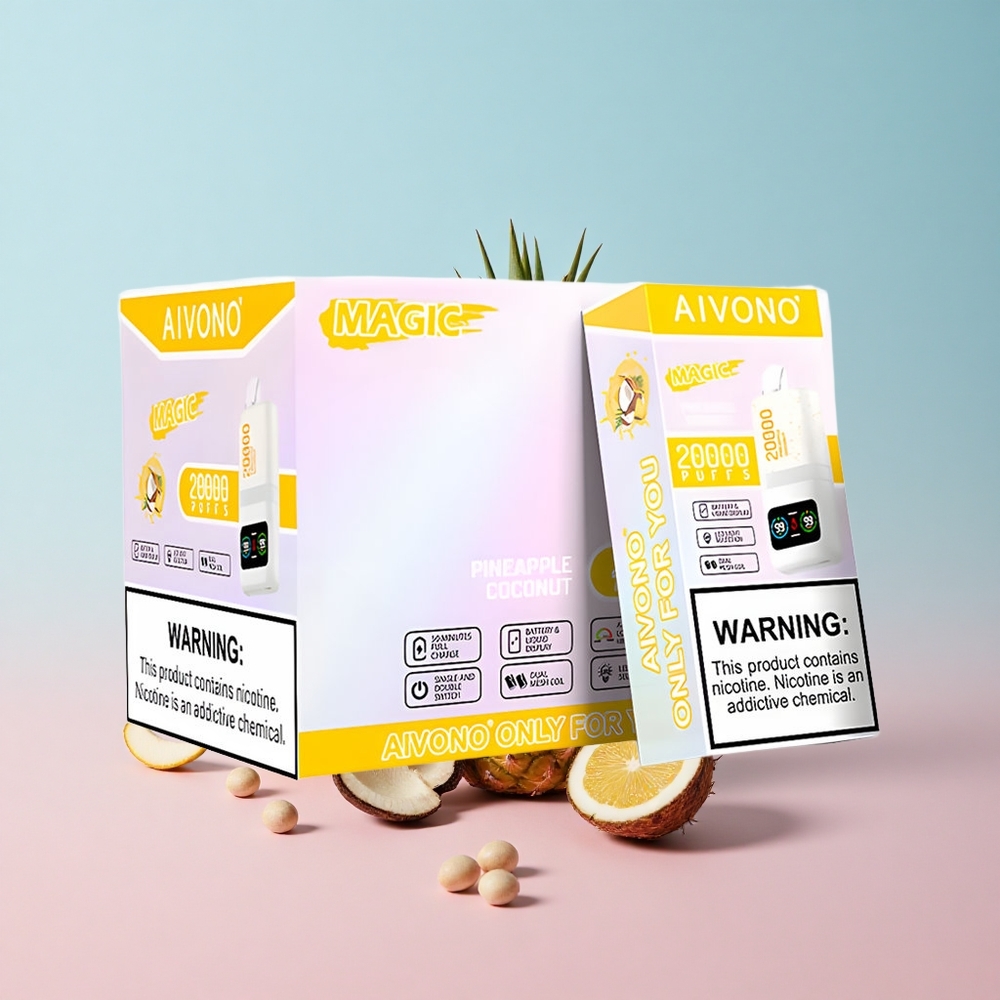 Aivono AIM MAGIC 20000 Puffs Ananas Kokos 26ml Dual Mesh Coils Croatia Vape Wholesale