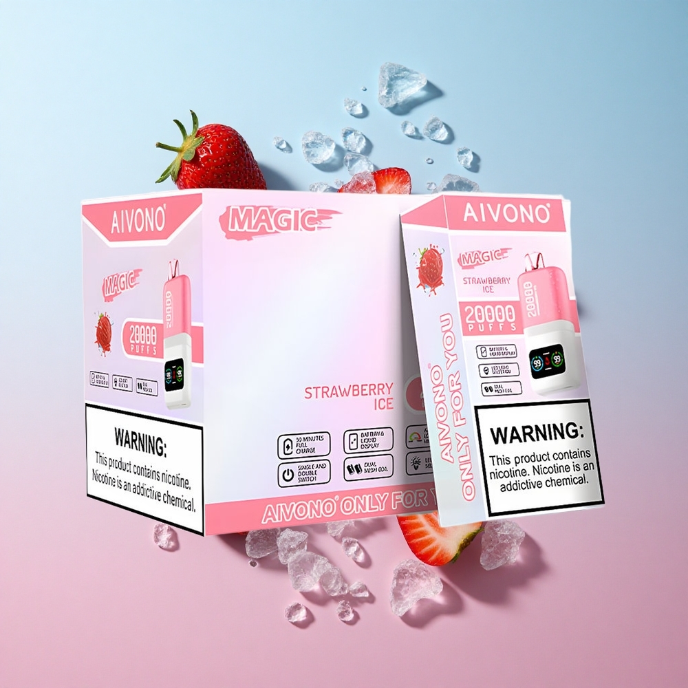 Aivono AIM MAGIC 20000 Puffs Jagoda Led Dual Mesh Coils Croatia Vape Wholesale