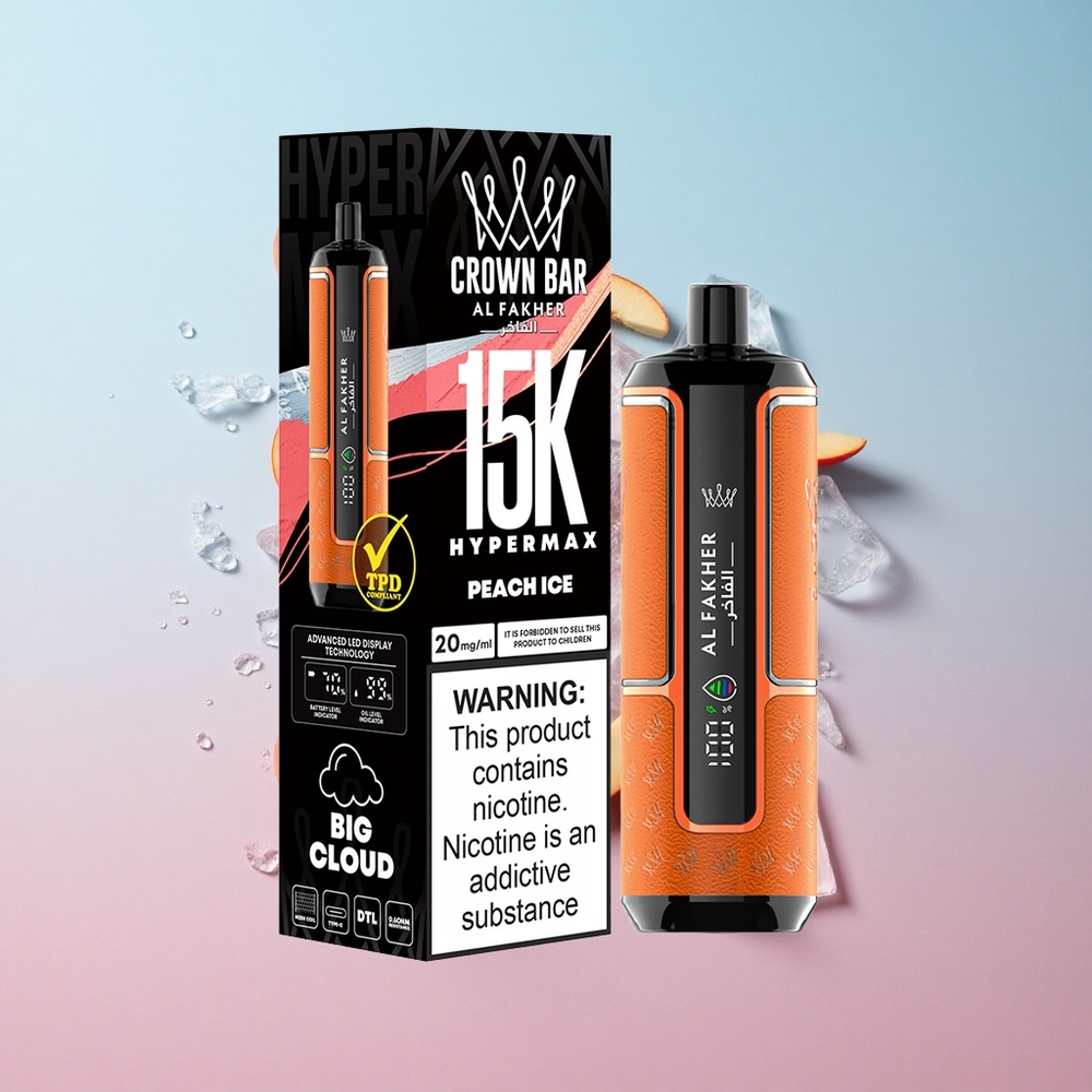 Al Fakher Crown Bar 15K Brisko Ledenog Breskva 22ml Kapacitet Croatia Vape Wholesale