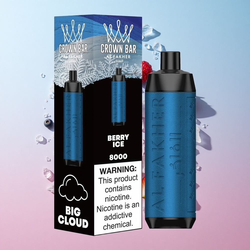 Al Fakher Crown Bar 8000 Crystal Jednokratna Vape Bobica Led Croatia Vape Wholesale