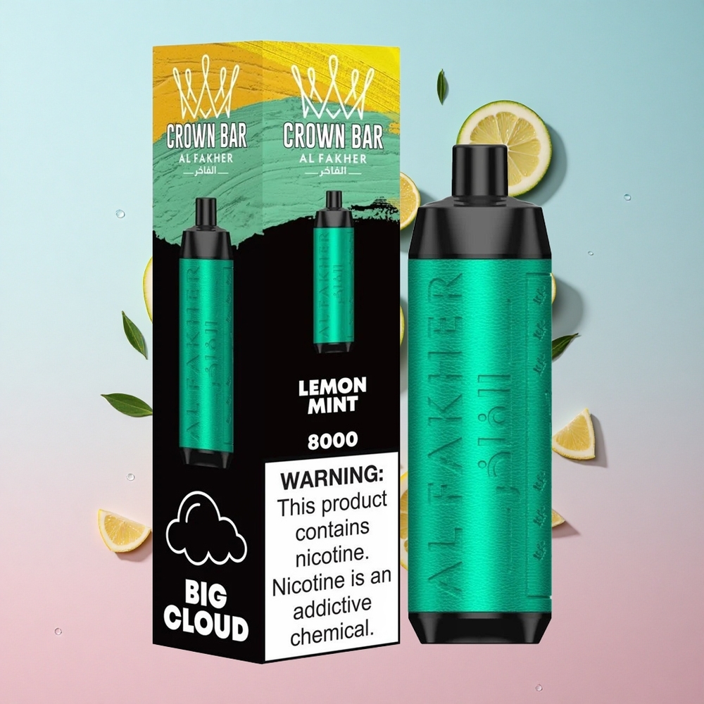 Al Fakher Crown Bar 8000 Kristal Jednokratna Vape Limeta Metvica Croatia Vape Wholesale
