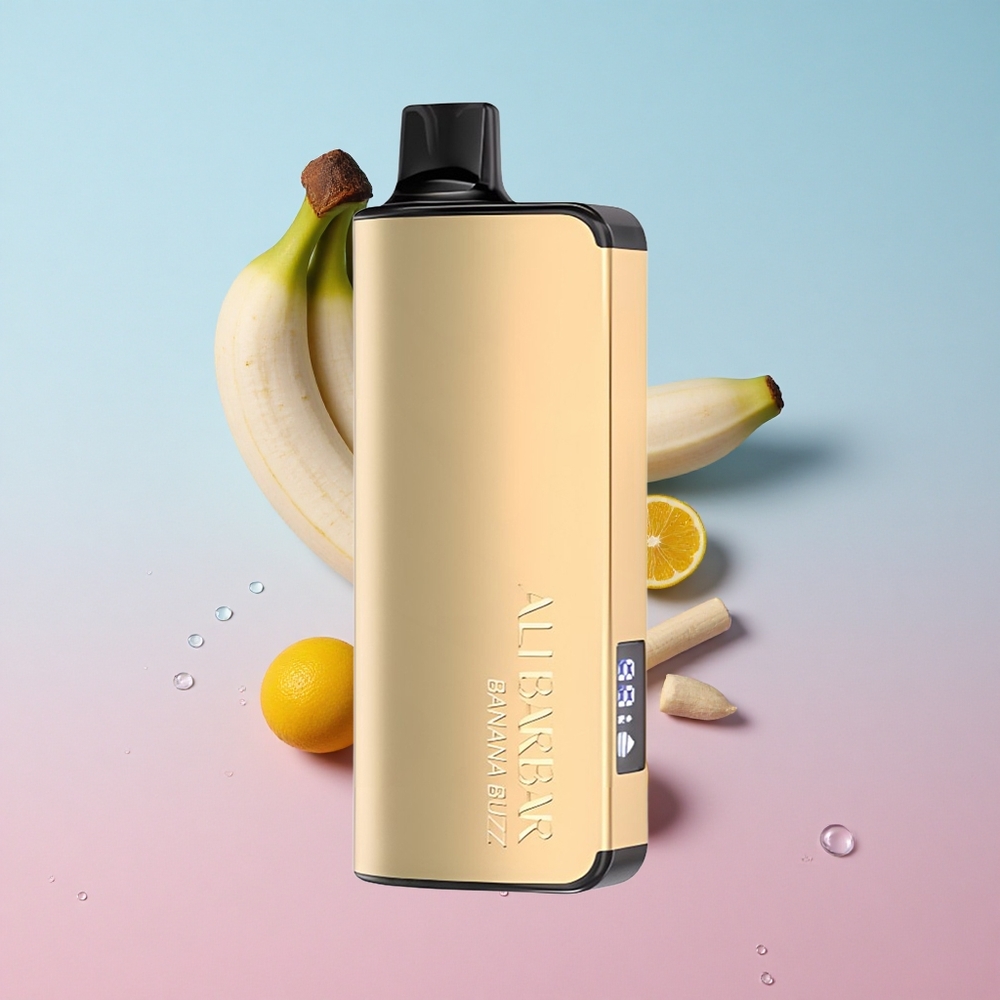 Alibarbar Ingot 9000 Puffs Banana Buzz 22ml Kapacitet Tekutine LED Display Croatia Vape Wholesale