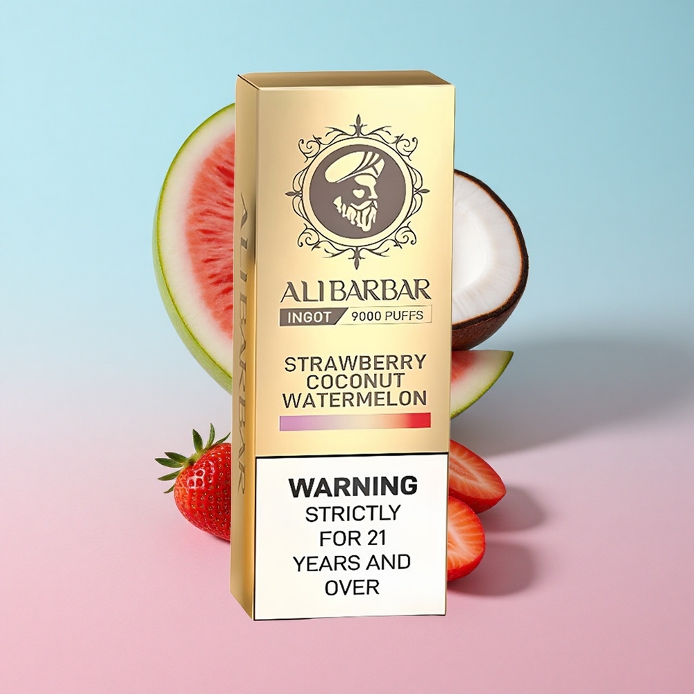Alibarbar Ingot 9000 Puffs Jagoda Kokos Lubenica 22ml Kapacitet Tekutine Croatia Vape Wholesale