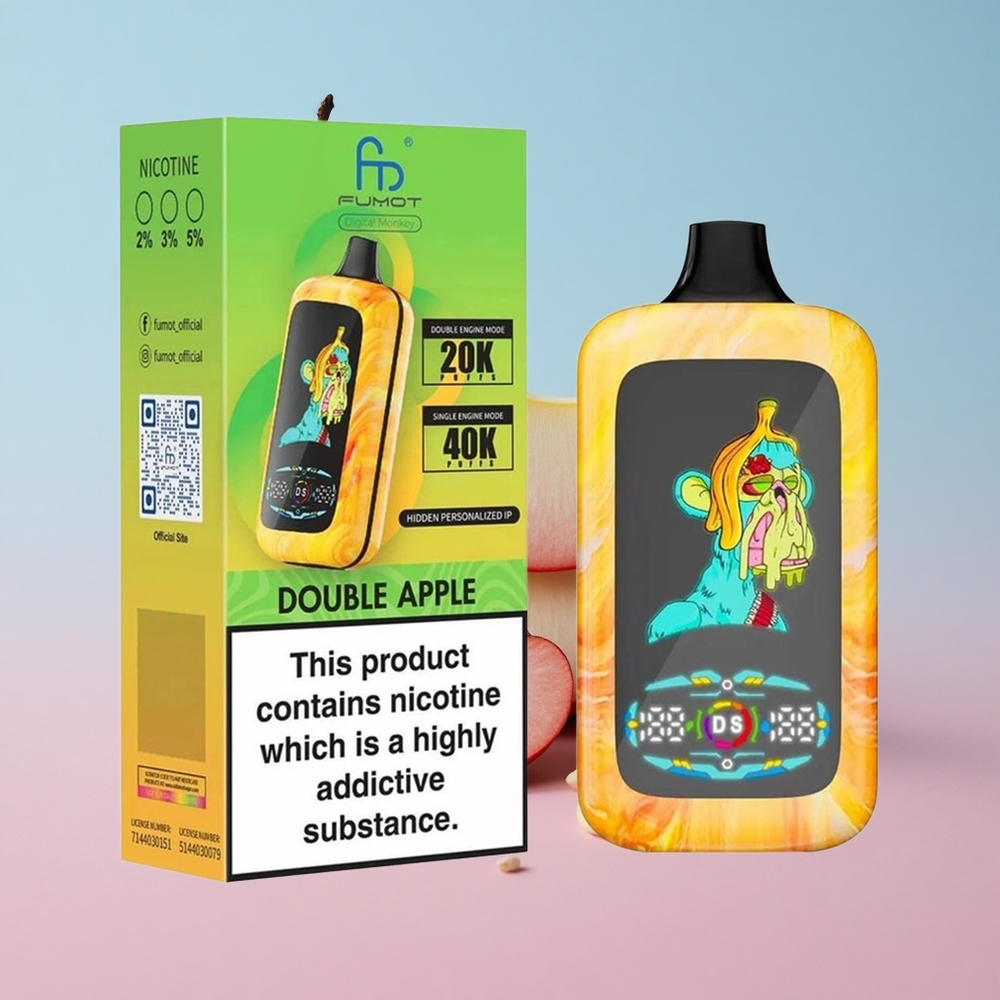 Fumot Digital Monkey 20000/40000 Dvostruka Jabuka Dual Mesh Coil Croatia Vape Wholesale