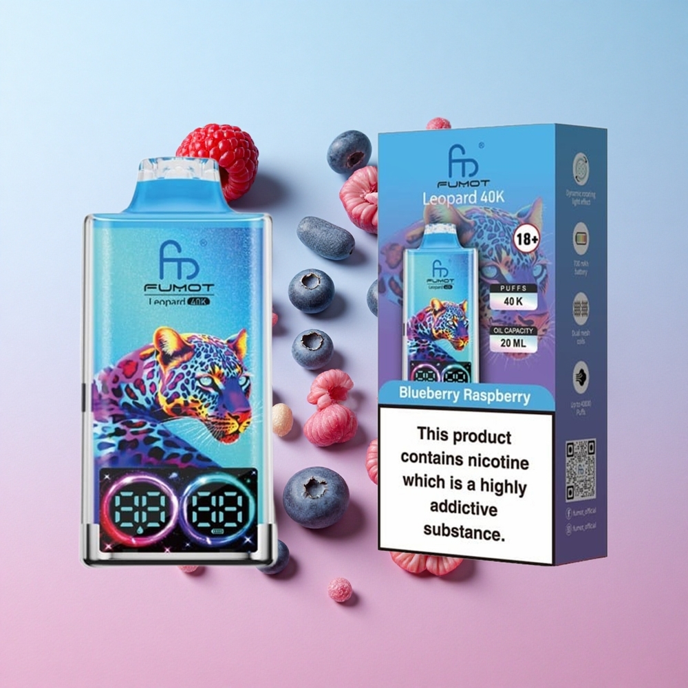 Fumot Leopard 40K Puffs Borovnica Malina Dual Mesh Croatia Vape Wholesale