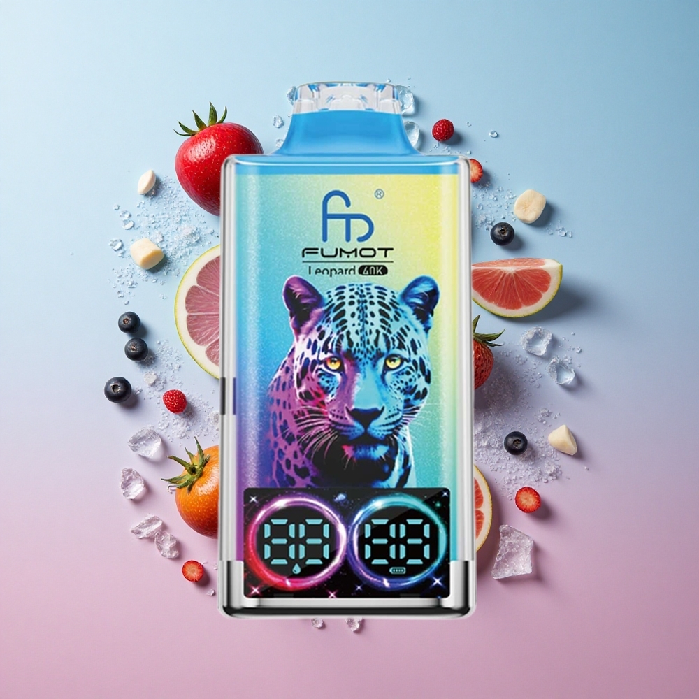 Fumot Leopard 40K Puffs Crni Zmaj Led Dual Mesh Croatia Vape Wholesale