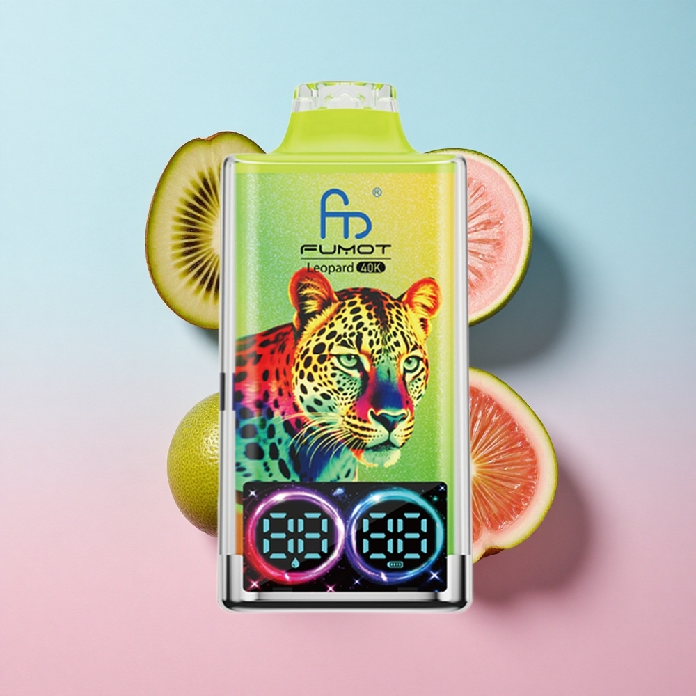 Fumot Leopard 40K Puffs Jednokratna Vape Kiwi Passion Fruit Guava Dual Mesh Tipkovnica za punjenje Type-C Croatia Vape Wholesale