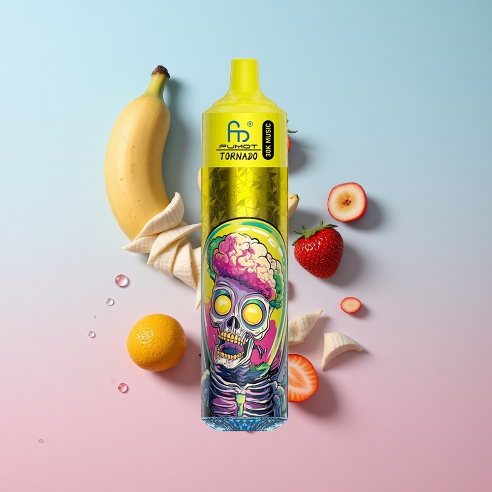 Fumot RandM Tornado 30000 Puffs Banana Jagoda 30mL Pre-filled 2%/5% Nikotina Croatia Vape Wholesale