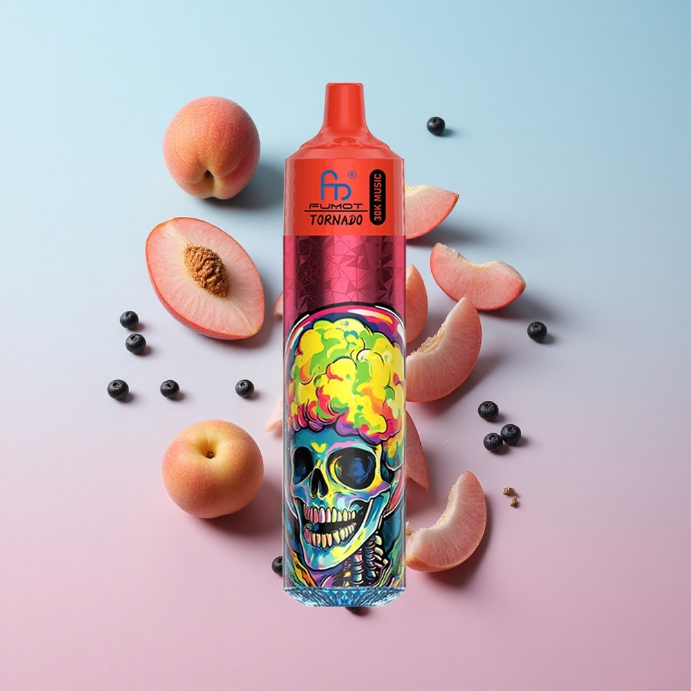 Fumot RandM Tornado 30000 Puffs Breskva i Bobice 30mL LED Display Croatia Vape Wholesale