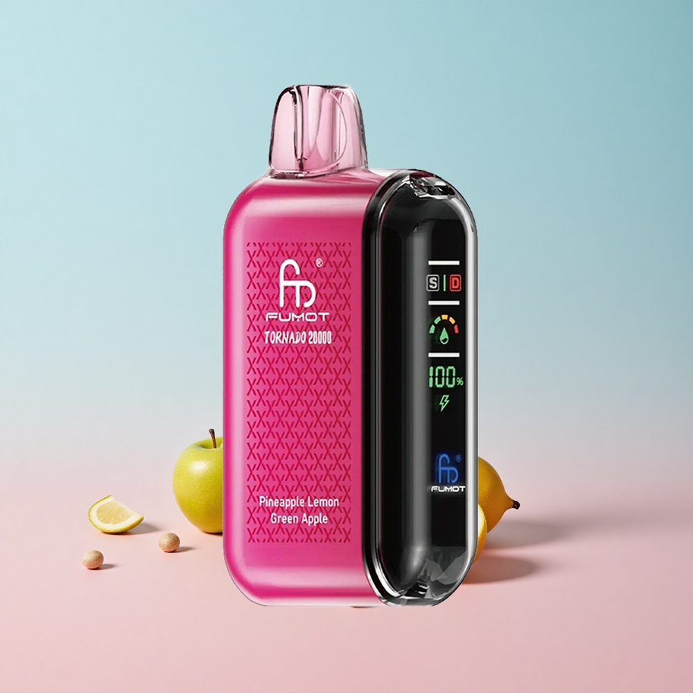 Fumot Tornado 20000 Puffs Ananas Limun Zelena Jabuka Dual Mesh Coil Croatia Vape Wholesale