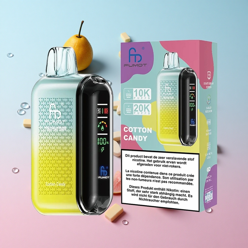 Fumot Tornado 20000 Puffs Bombonica od šećerne vune Dual Mesh Coil Croatia Vape Wholesale