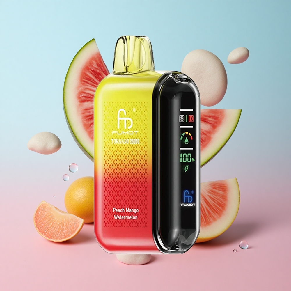 Fumot Tornado 20000 Puffs Breskva Mango Lubenica Dual Mesh Coil Croatia Vape Wholesale