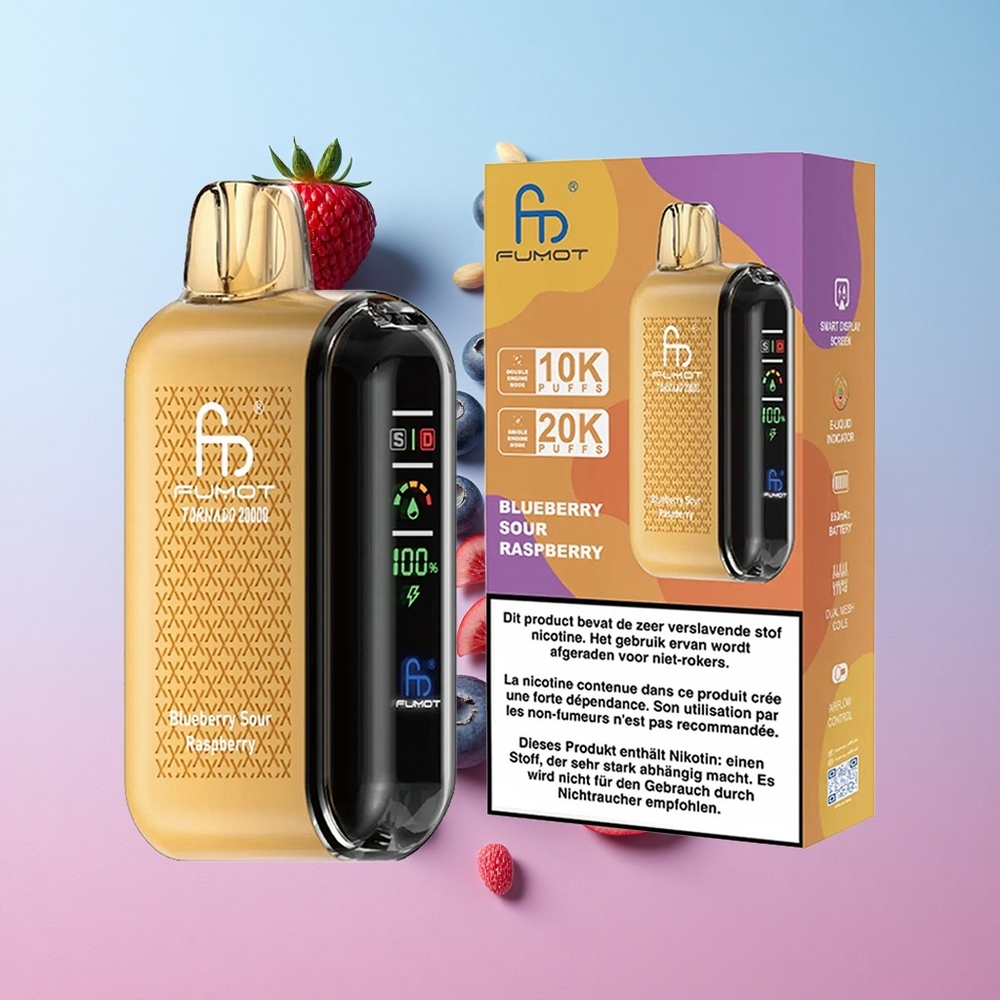 Fumot Tornado 20000 Puffs Dual Mesh Coil Borovnica-Kisela Malina Croatia Vape Wholesale