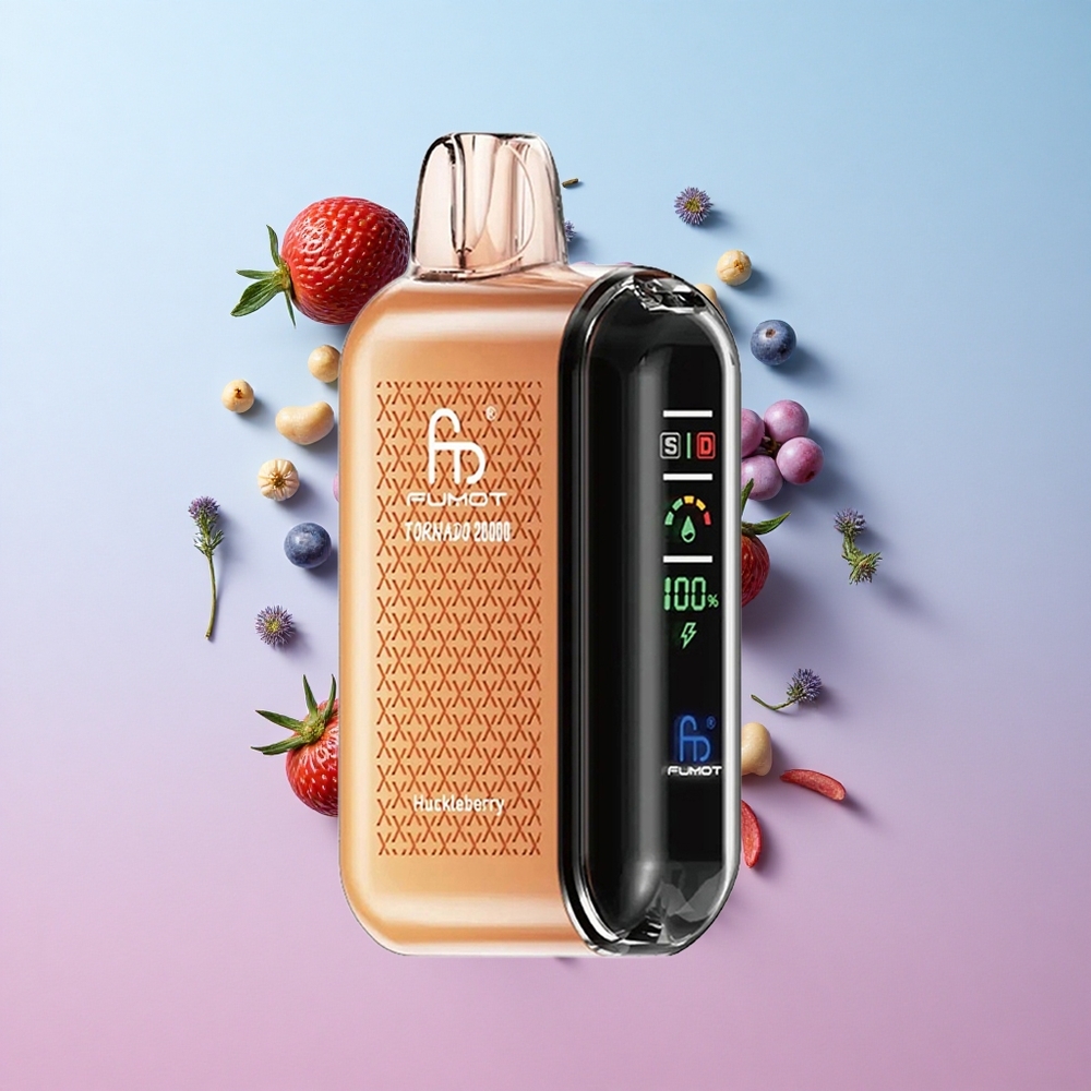 Fumot Tornado 20000 Puffs Dual Mesh Coil Huckleberry Jagoda Croatia Vape Wholesale