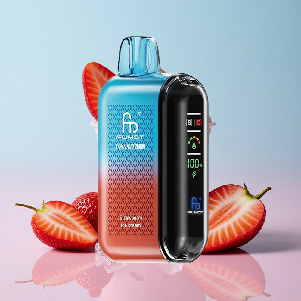 Fumot Tornado 20000 Puffs Dual Mesh Coil Jagoda Sladoled Croatia Vape Wholesale