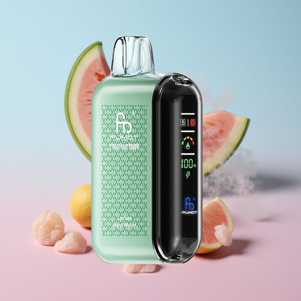 Fumot Tornado 20000 Puffs Dual Mesh Coil Liči Hami Dinja Croatia Vape Wholesale