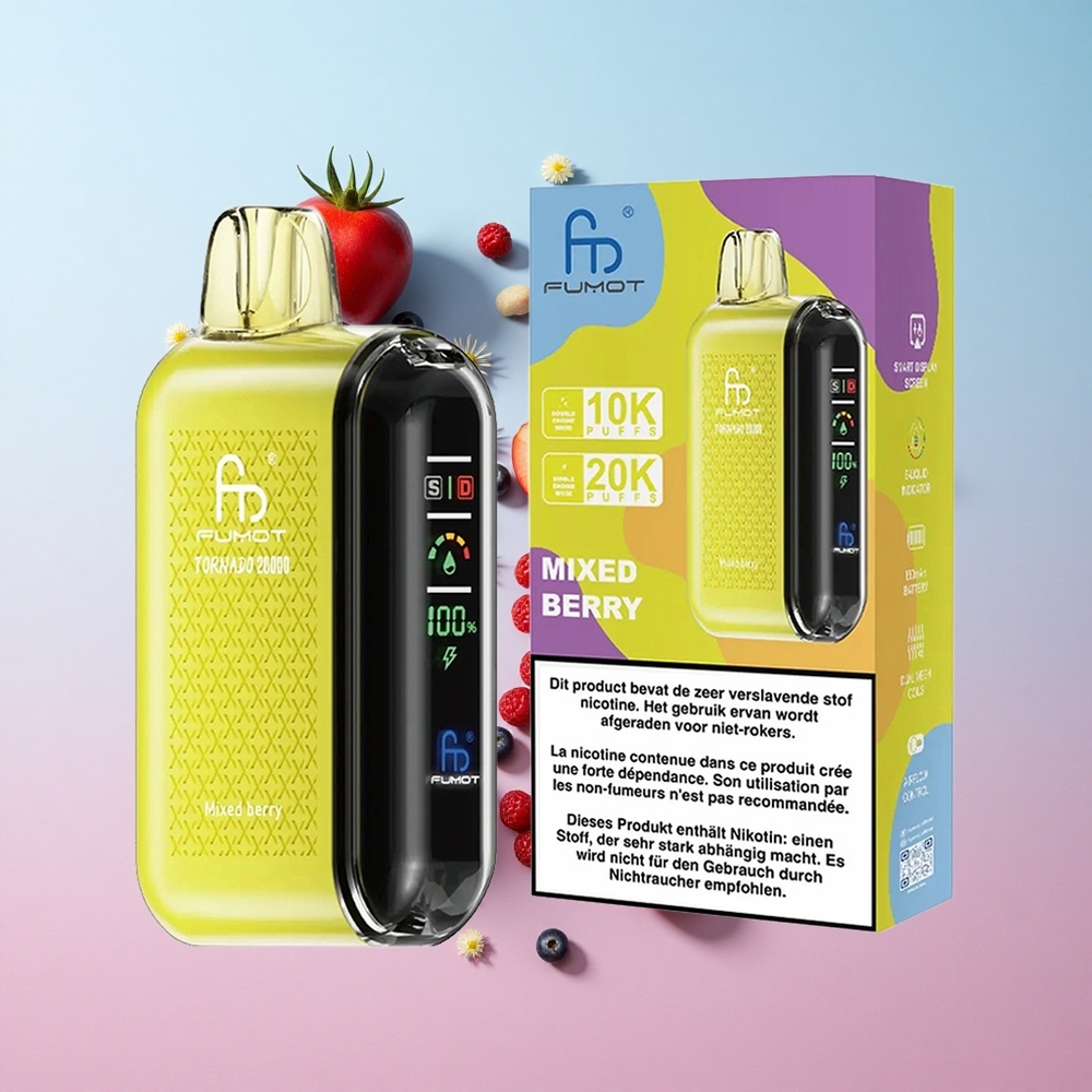 Fumot Tornado 20000 Puffs Dual Mesh Coil Mješovita Bobica Croatia Vape Wholesale