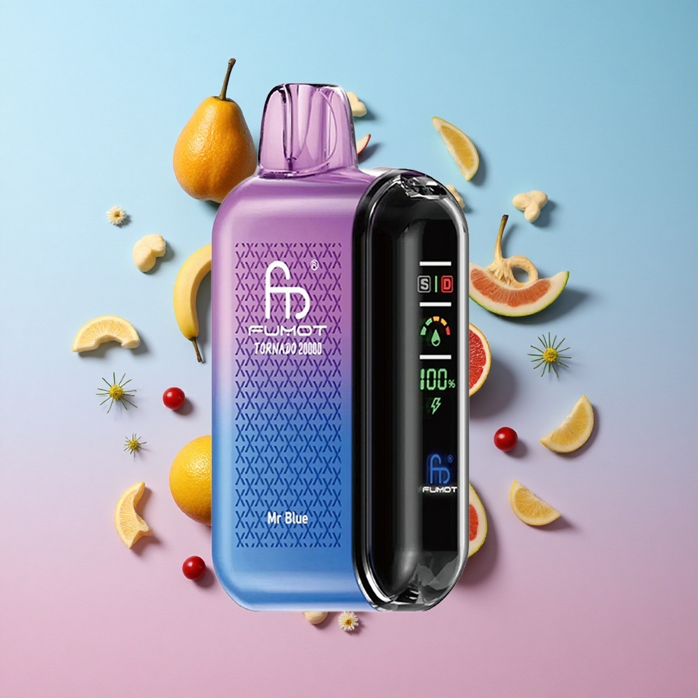 Fumot Tornado 20000 Puffs Dual Mesh Coil Mr Plavi Croatia Vape Wholesale