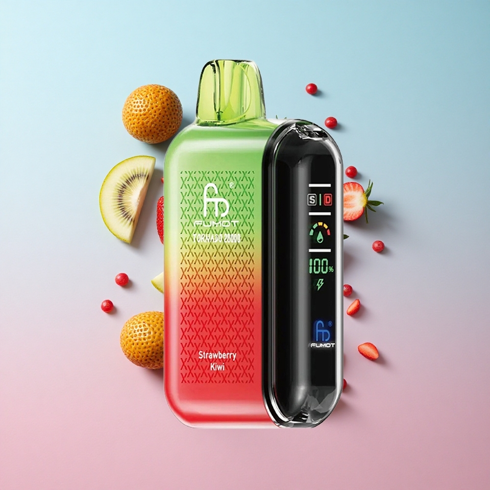 Fumot Tornado 20000 Puffs Jagoda-Kivi Dual Mesh Coil Croatia Vape Wholesale