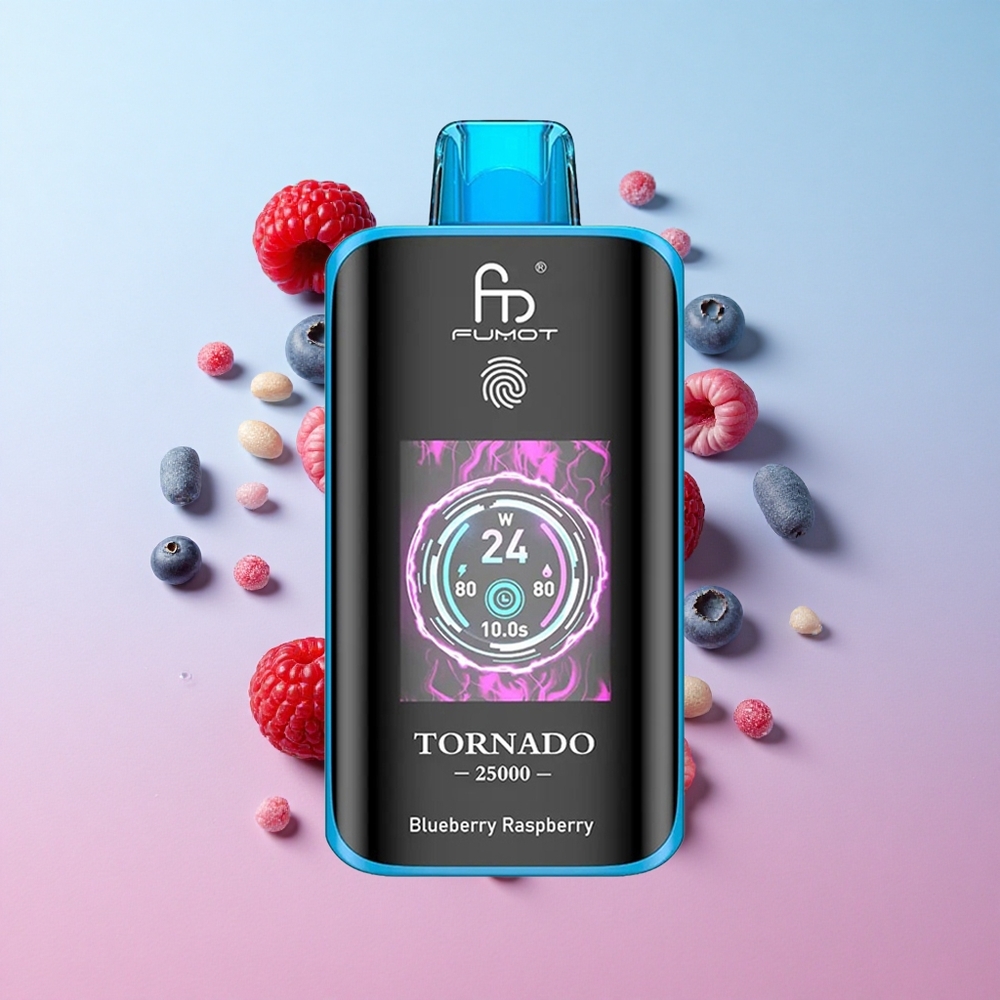 Fumot Tornado 25000 Puffs Borovnica Malina HD Ekran Croatia Vape Wholesale