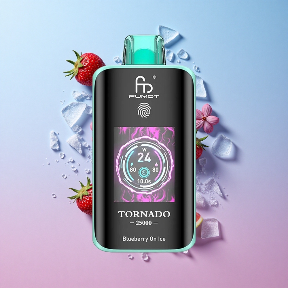 Fumot Tornado 25000 Puffs Borovnica Na Ledu HD Ekran Croatia Vape Wholesale
