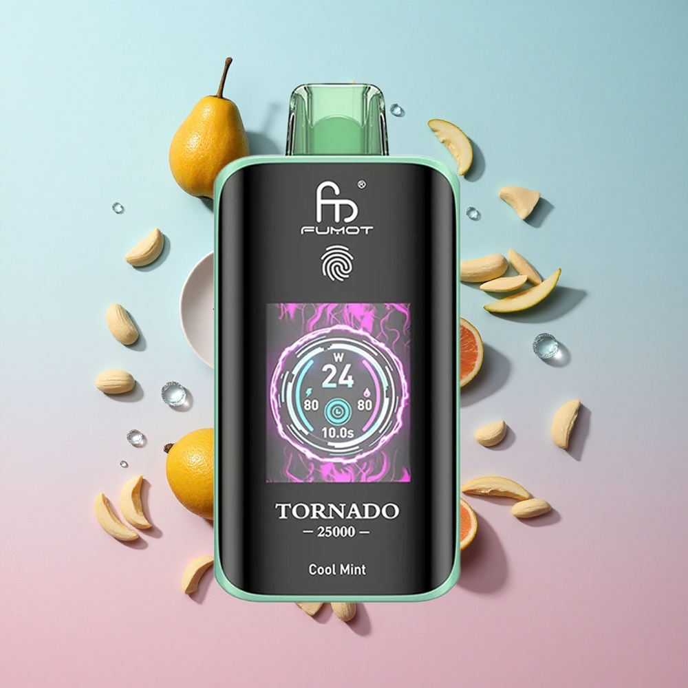 Fumot Tornado 25000 Puffs Cool Mint Hladno Menta HD Ekran Croatia Vape Wholesale