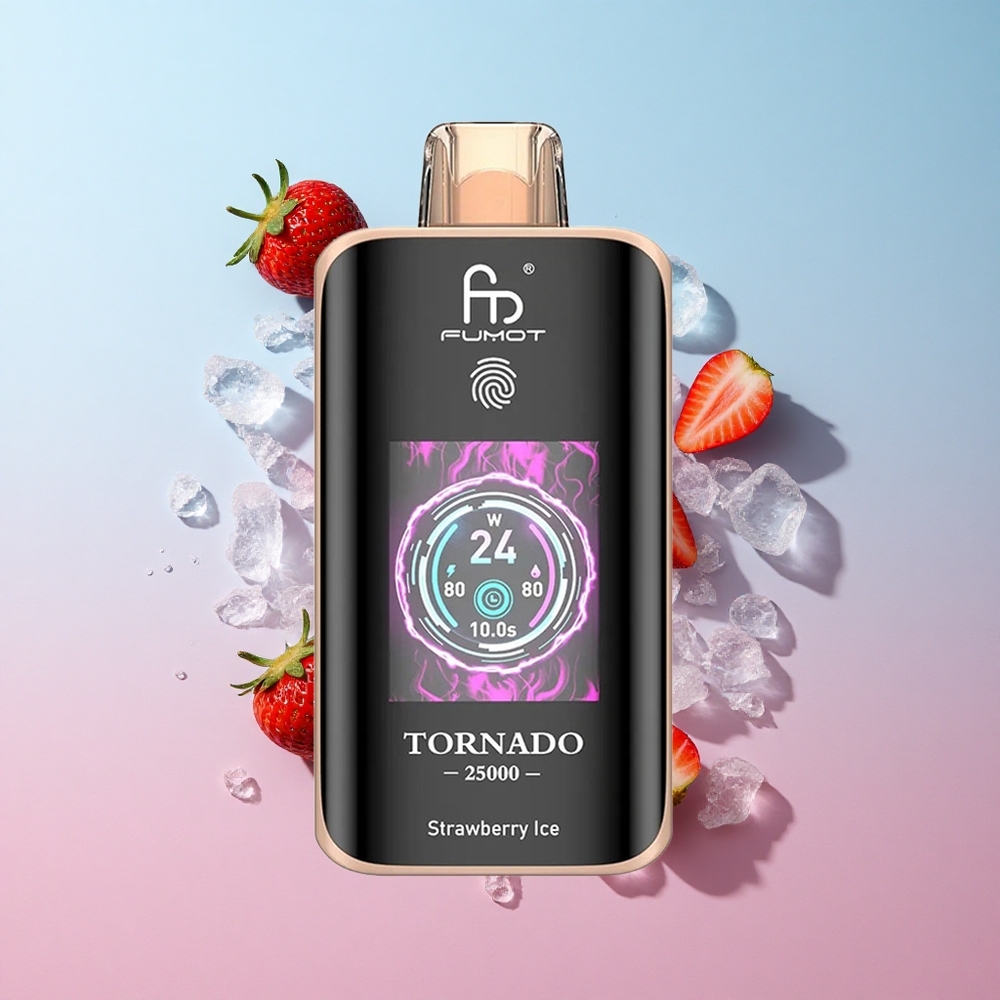 Fumot Tornado 25000 Puffs Jagoda Led HD Ekran Croatia Vape Wholesale