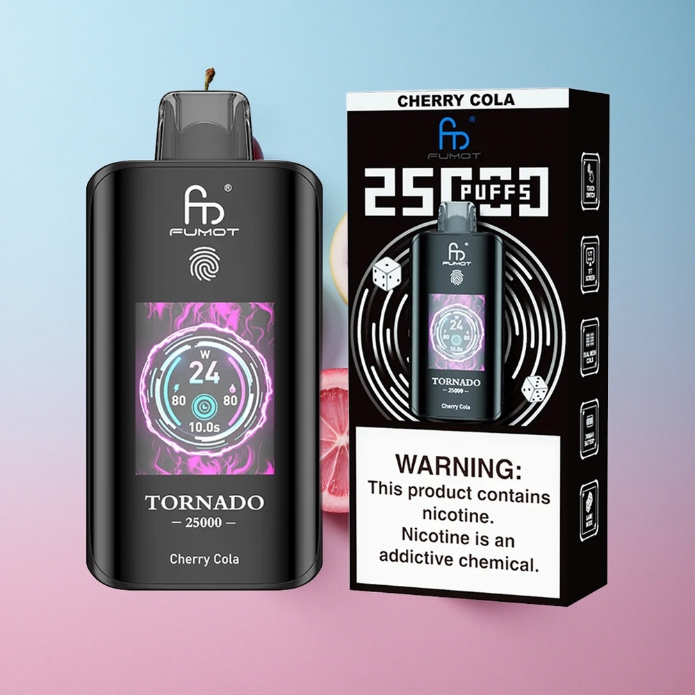 Fumot Tornado 25000 Puffs Trešnja Kola 20ml Pre-filled E-liquid Croatia Vape Wholesale