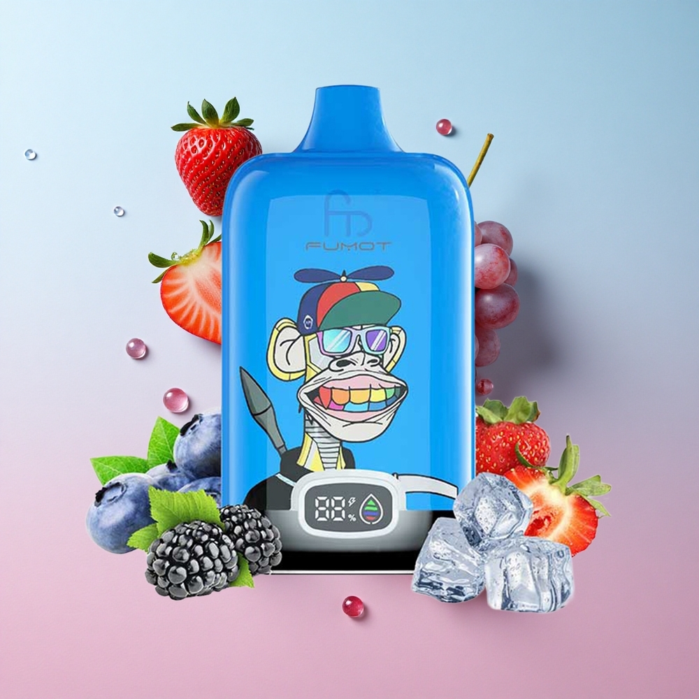 Fumot Tornado Digital Box 12000 Puffs Jagoda Grožđe 20ml E-Liquid MTL Croatia Vape Wholesale