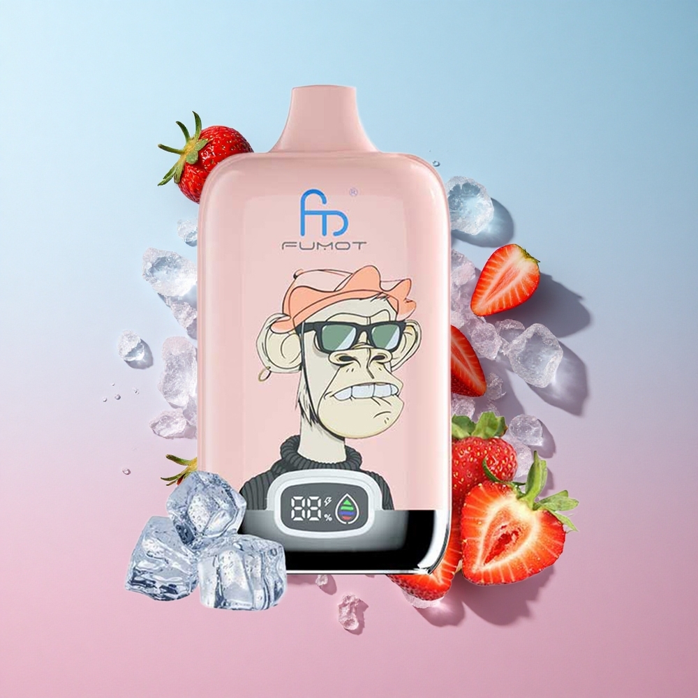 Fumot Tornado Digital Box 12000 Puffs Jagoda Led 20ml E-Liquid Type-C Punjenje Croatia Vape Wholesale