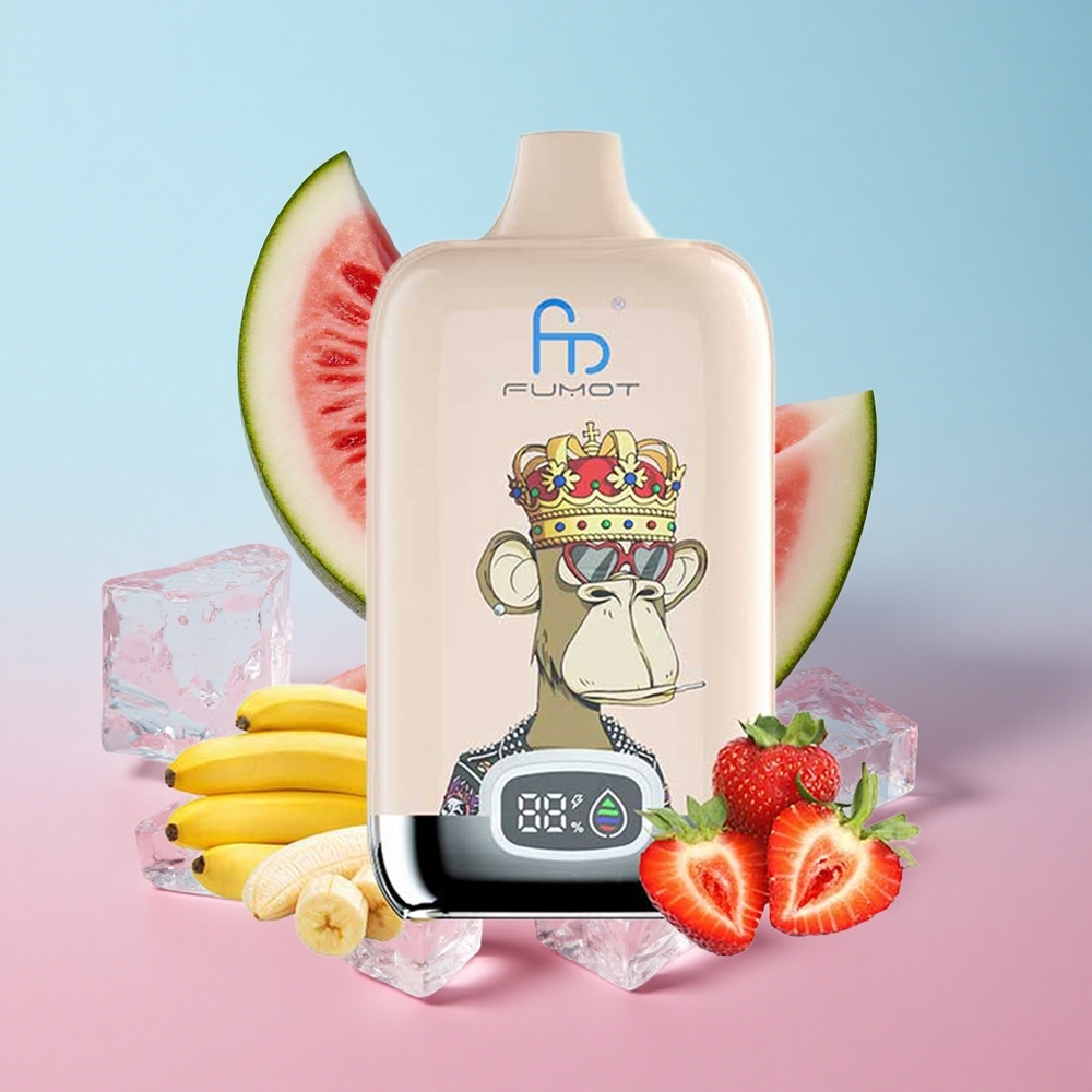 Fumot Tornado Digital Box 12000 Puffs Lubenica Led 20ml E-Liquid & 550mAh Baterija Croatia Vape Wholesale