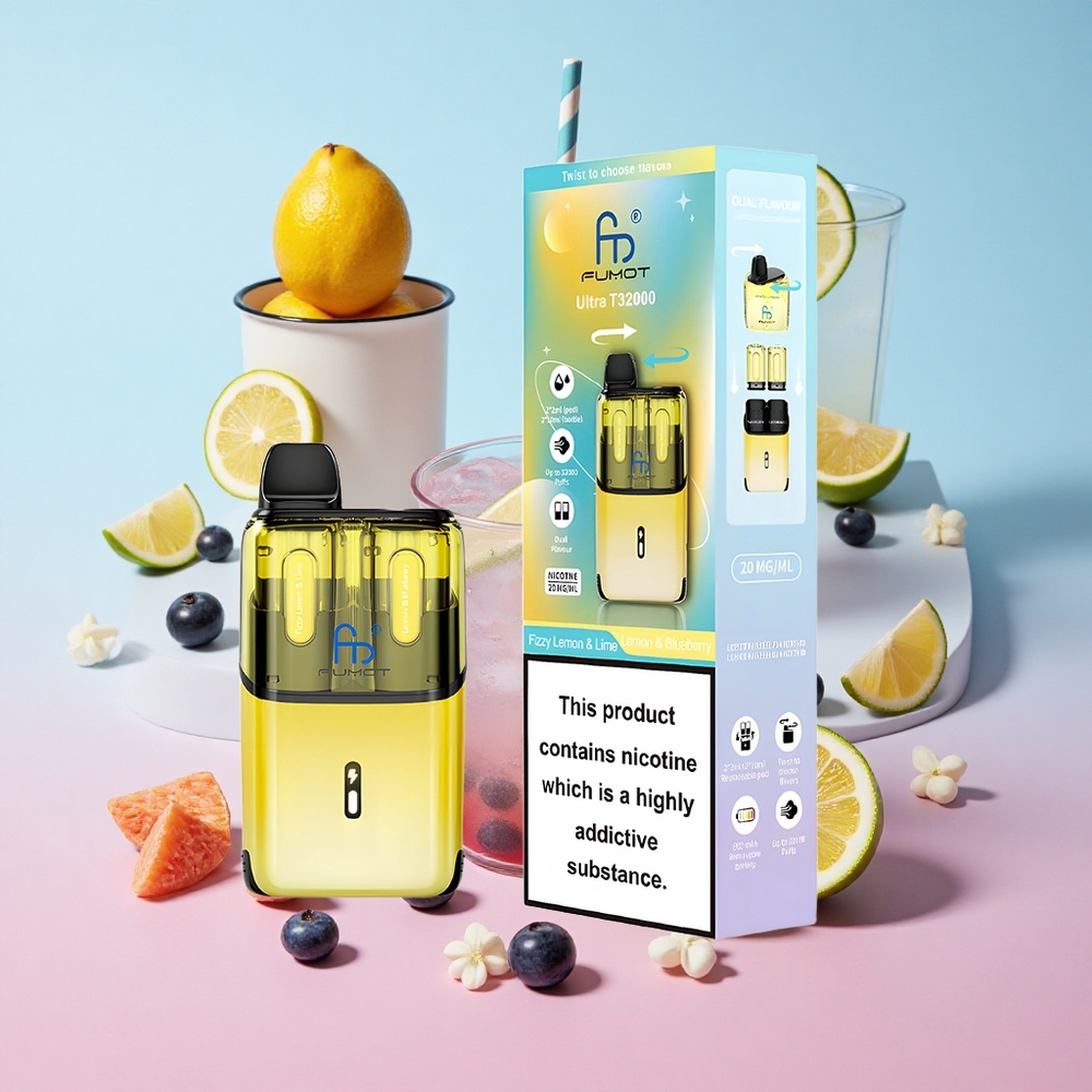 Fumot Ultra T32000 32000 Puffs Fizzy Limun & Limeta Limun & Borovnica Croatia Vape Wholesale