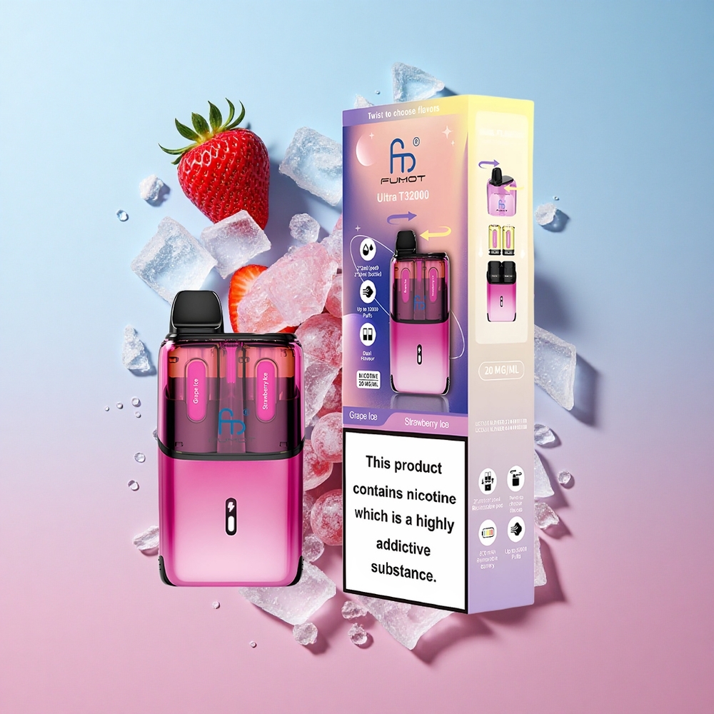 Fumot Ultra T32000 32000 Puffs Jednokratna Vape Grožđe Led Jagoda Led 24ml Croatia Vape Wholesale