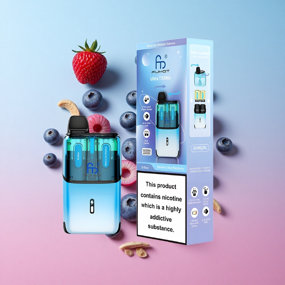 Fumot Ultra T32000 32000 Puffs Plava Borovnica Kisela Malina 24ml Croatia Vape Wholesale
