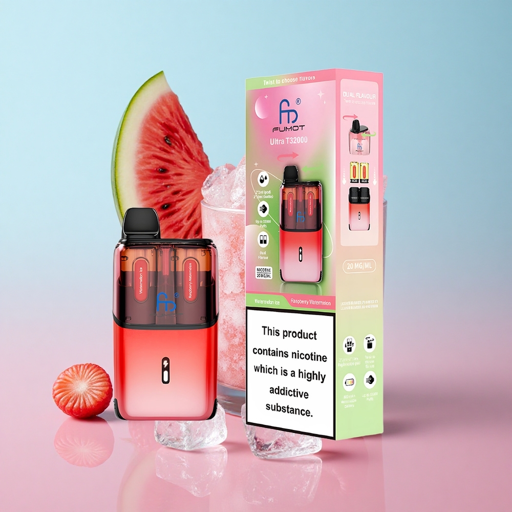 Fumot Ultra T32000 Jednokratna Vape 32000 Puffs Lubenica Led Malina Lubenica Advanced Mesh Coil Croatia Vape Wholesale
