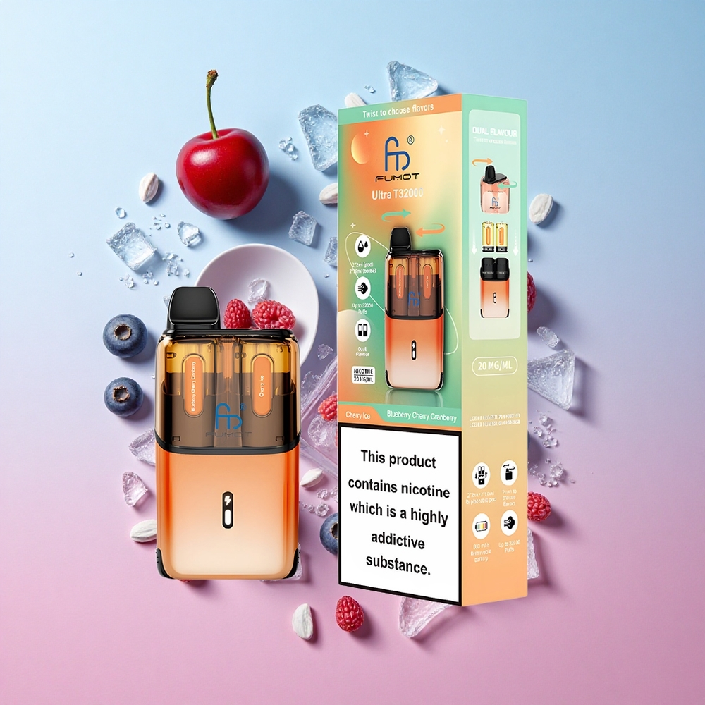 Fumot Ultra T32000 Jednokratna Vape 32000 čađi Borovnica Trešnja Brusnica Trešnja Led Croatia Vape Wholesale
