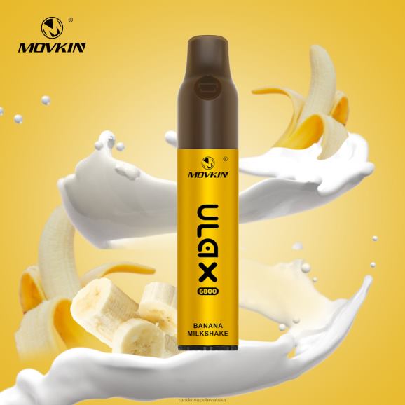 RandM Tornado Croatia - RandM Movkin Ulax 6800 (keramička zavojnica) jednokratni punjivi vape pod uređaj N6ZTB65 milkshake od banane