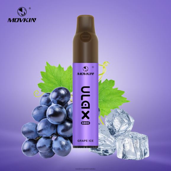 RandM Vape Buy Online - RandM Movkin Ulax 6800 (keramička zavojnica) jednokratni punjivi vape pod uređaj N6ZTB62 led od grožđa