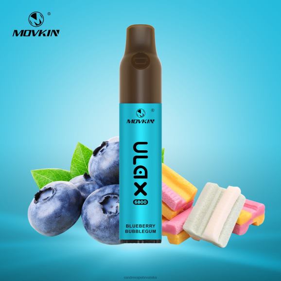 RandM Vape Sale - RandM Movkin Ulax 6800 (keramička zavojnica) jednokratni punjivi vape pod uređaj N6ZTB67 žvakaća guma od borovnice